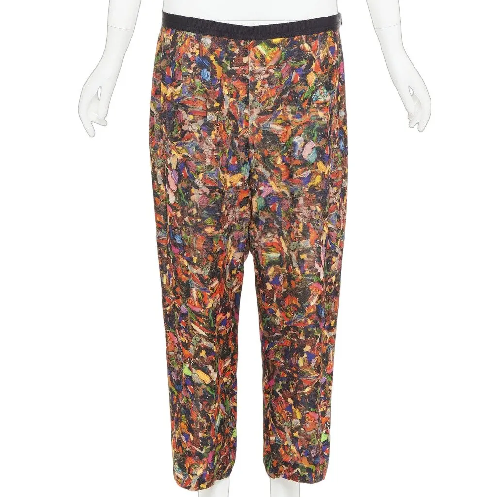Dries Van Noten MultiColor Silk Trouser MultiColor Silk Fair - Front View