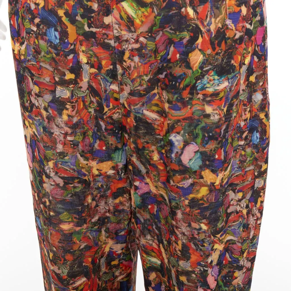 Dries Van Noten MultiColor Silk Trouser MultiColor Silk Fair - Back View