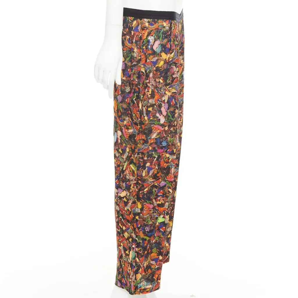 Dries Van Noten MultiColor Silk Trouser MultiColor Silk Fair - Model View