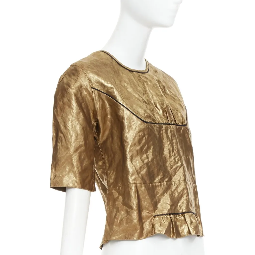 Marni Gold Polyester Top Gold Polyester Very good - Inside View