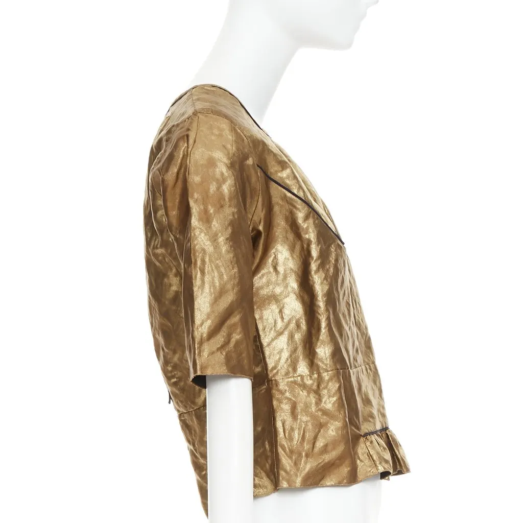 Marni Gold Polyester Top Gold Polyester Very good - Model View