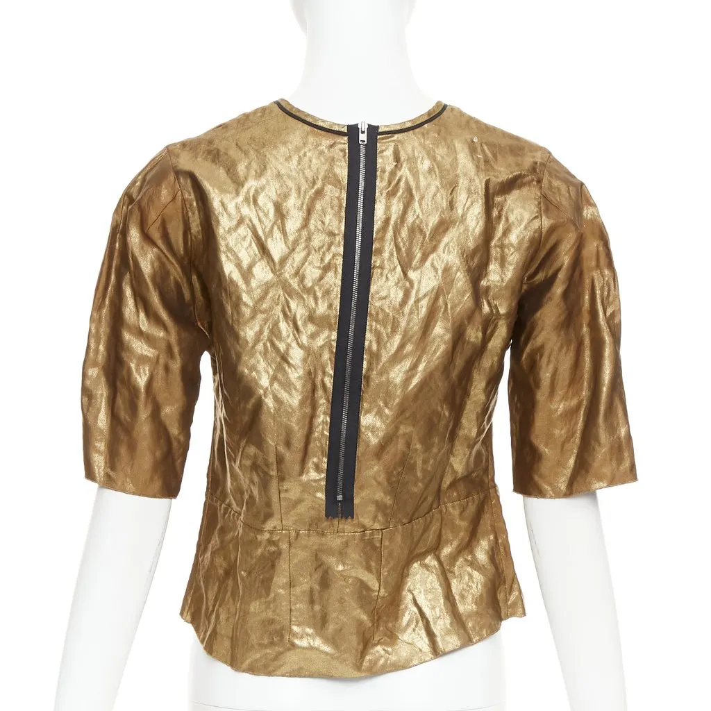 Marni Gold Polyester Top Gold Polyester Very good - Box View