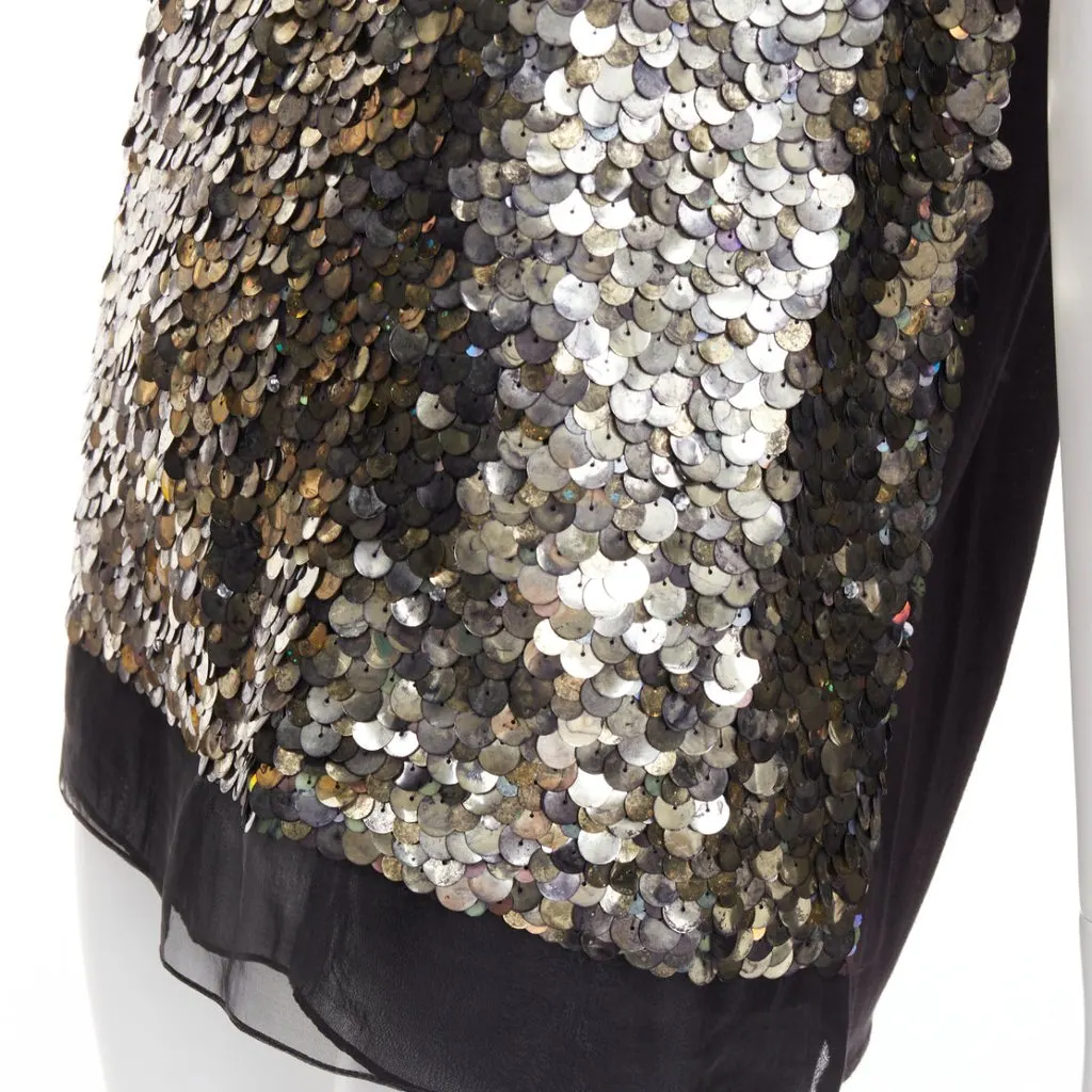 Givenchy Black Top Black Silk Fair - Back View