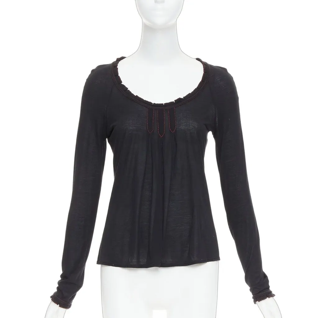 Gucci Black Polyester Top Black Polyester Very good - Front View
