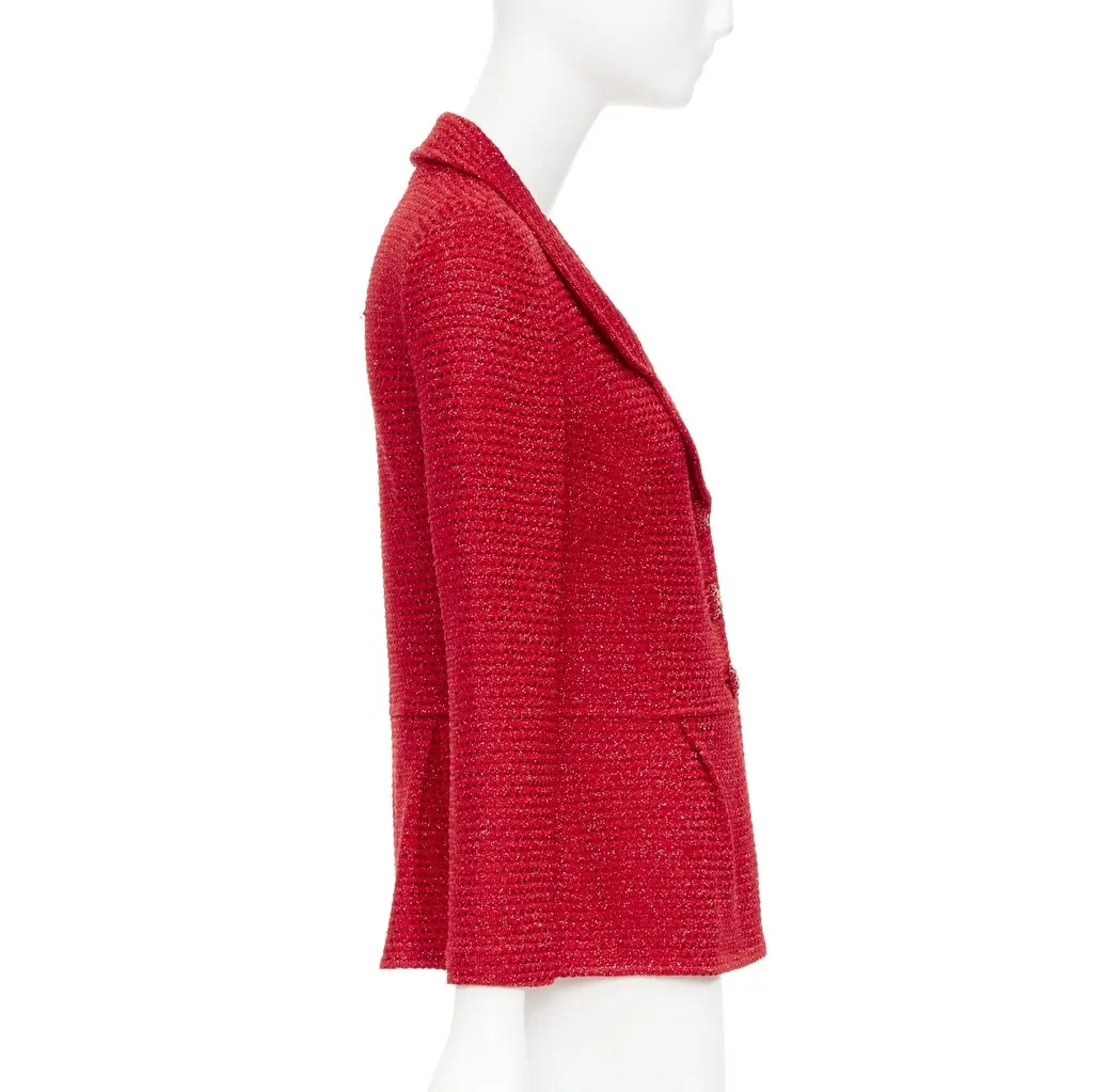 ST JOHN Red Polyester Jacket Red Polyester Good - Box View