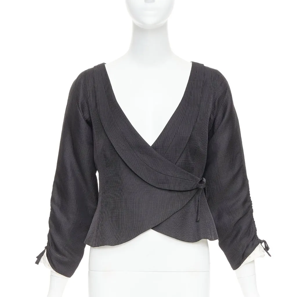 Giorgio Armani Grey Polyester Jacket Grey Polyester Very good - Front View