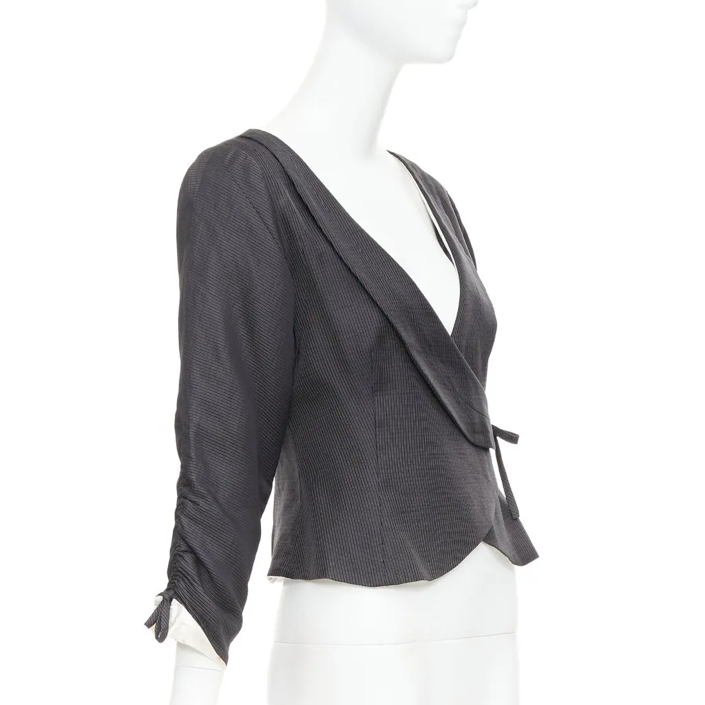 Giorgio Armani Grey Polyester Jacket Grey Polyester Very good - Inside View
