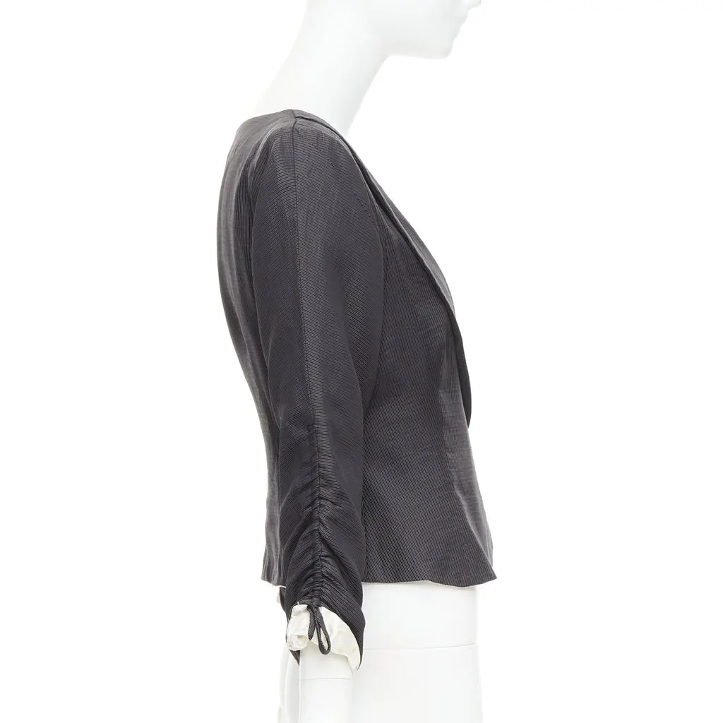 Giorgio Armani Grey Polyester Jacket Grey Polyester Very good - Model View
