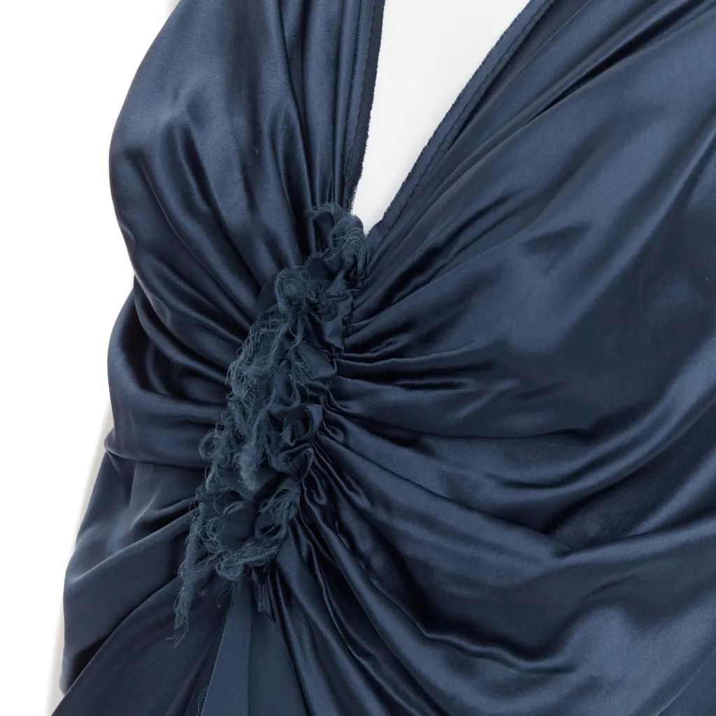 Lanvin Blue Silk Dress Blue Silk Very good - Back View
