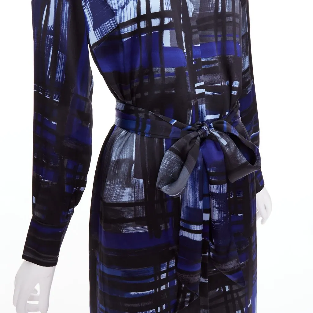 Marina Rinaldi Blue Silk Dress Blue Silk Very good - Back View