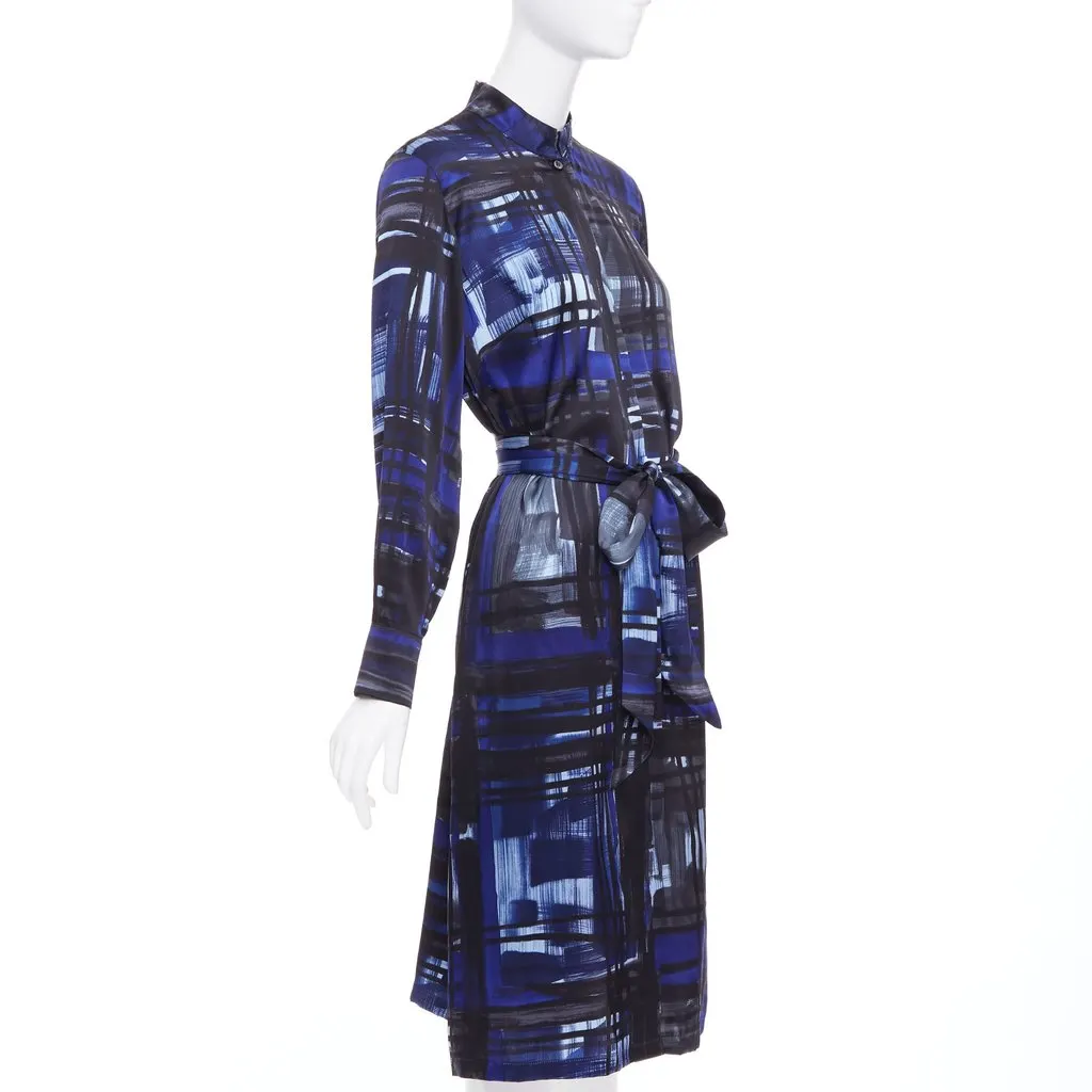 Marina Rinaldi Blue Silk Dress Blue Silk Very good - Inside View