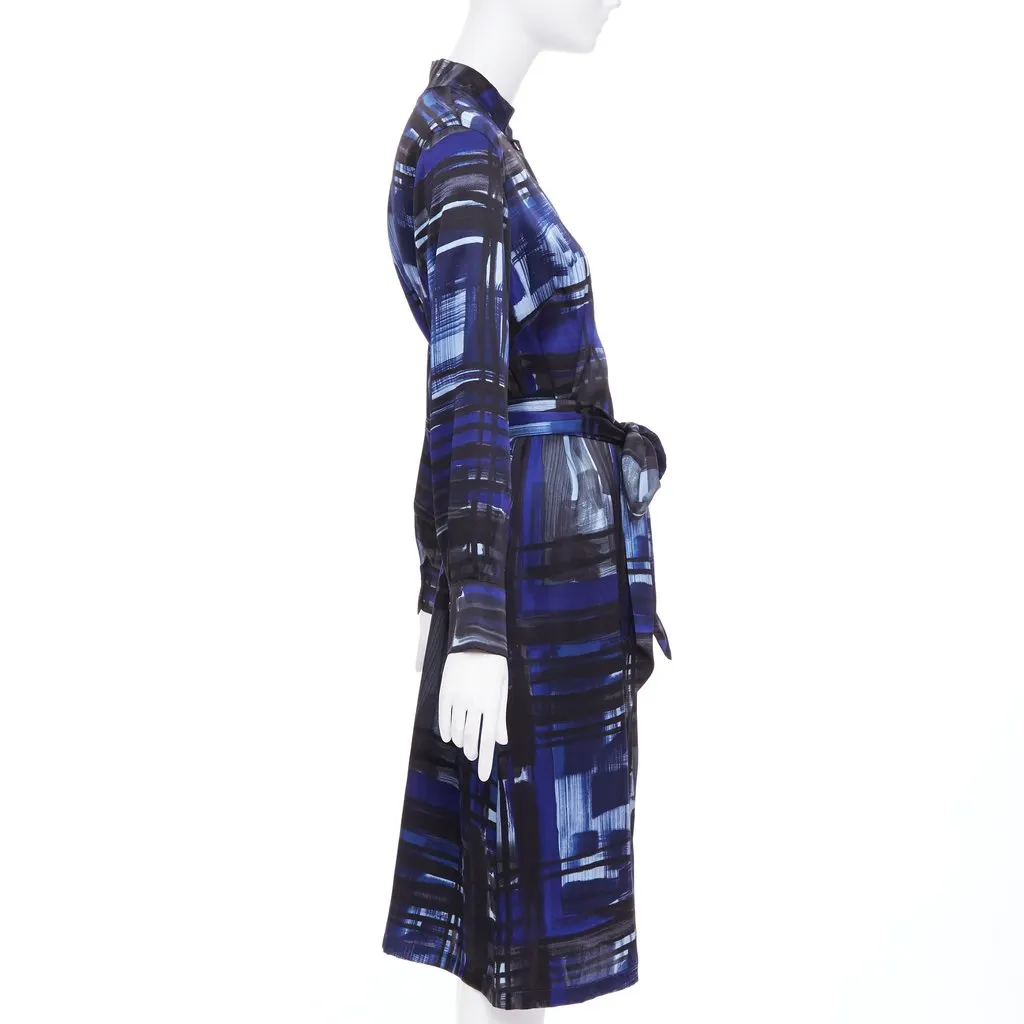 Marina Rinaldi Blue Silk Dress Blue Silk Very good - Model View