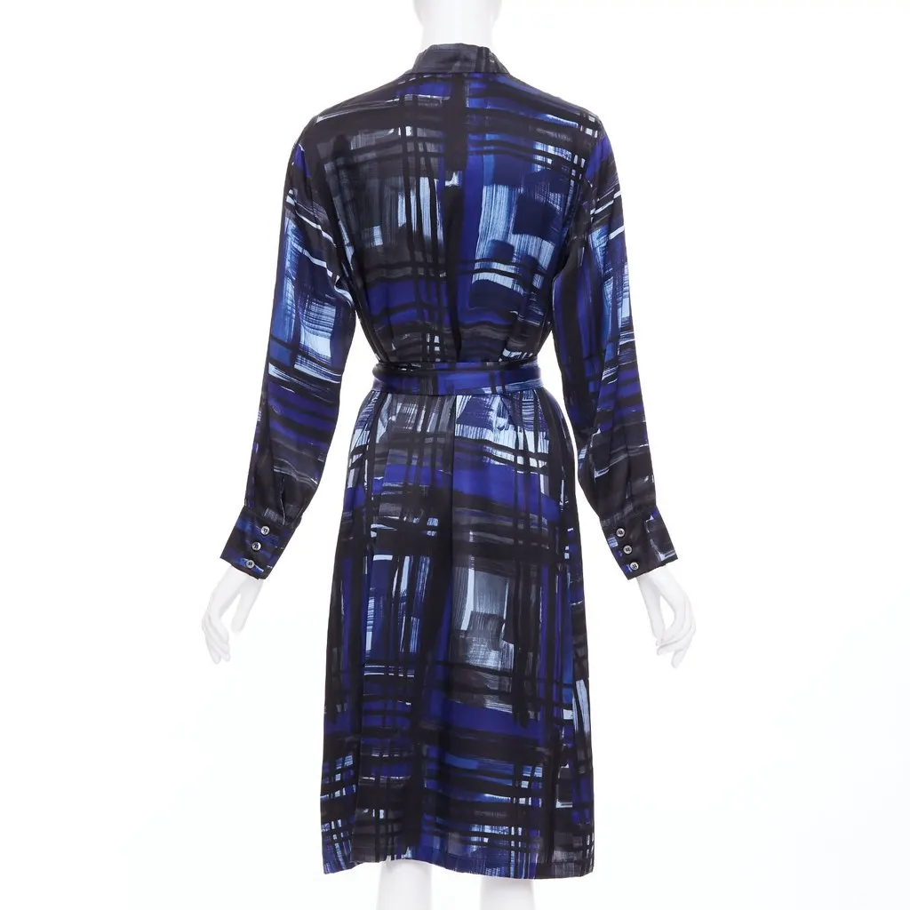 Marina Rinaldi Blue Silk Dress Blue Silk Very good - Box View