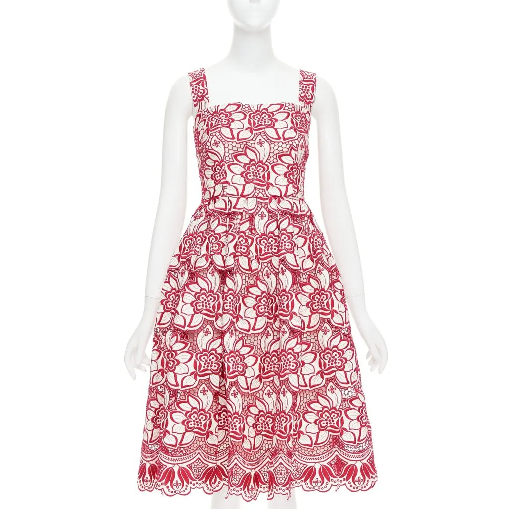 Dolce & Gabbana Red Cotton Dress Red Cotton Very good - Front View