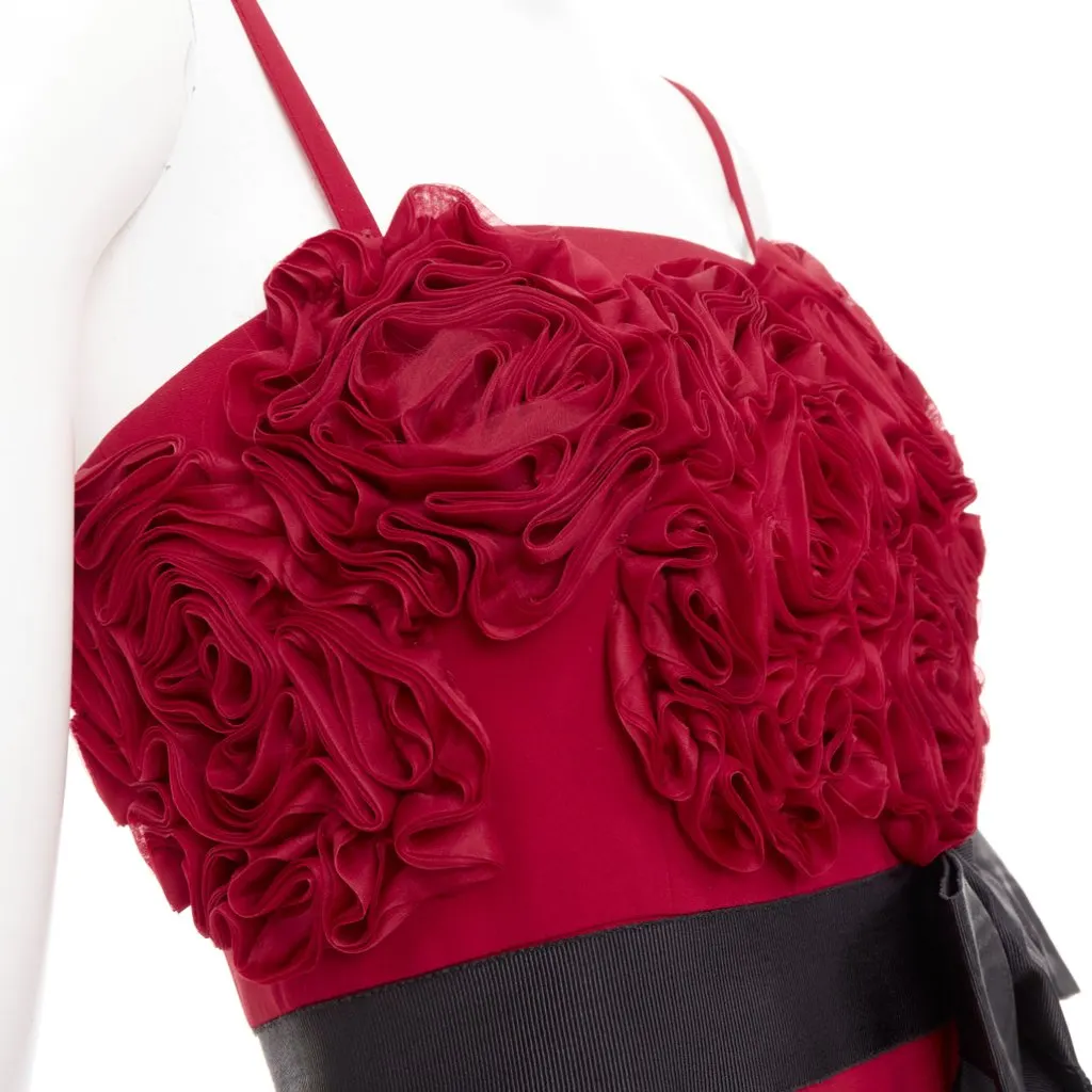 Valentino Red Viscose Dress Red Viscose Very good - Back View