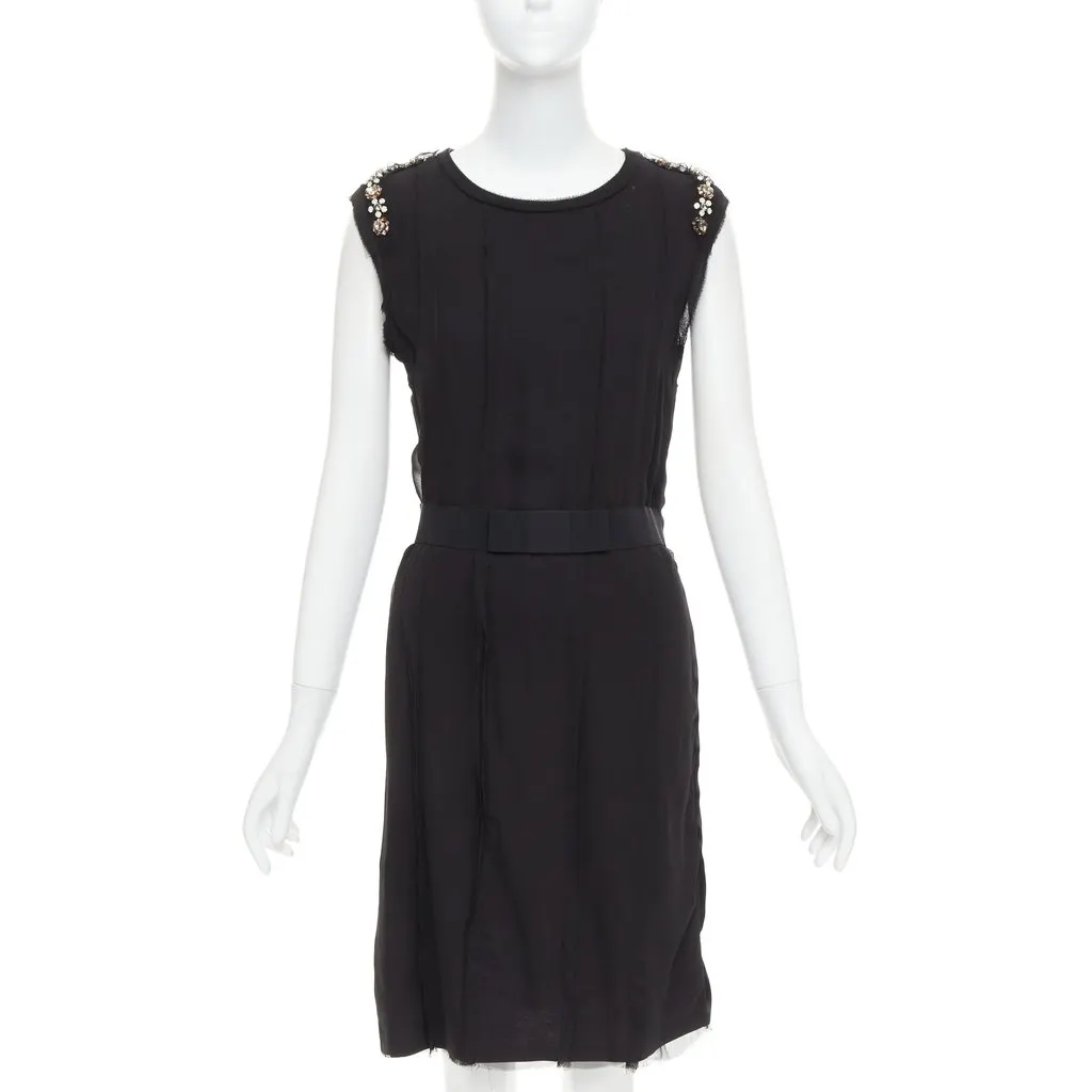 Lanvin Black Polyester Dress Black Polyester Very good - Front View