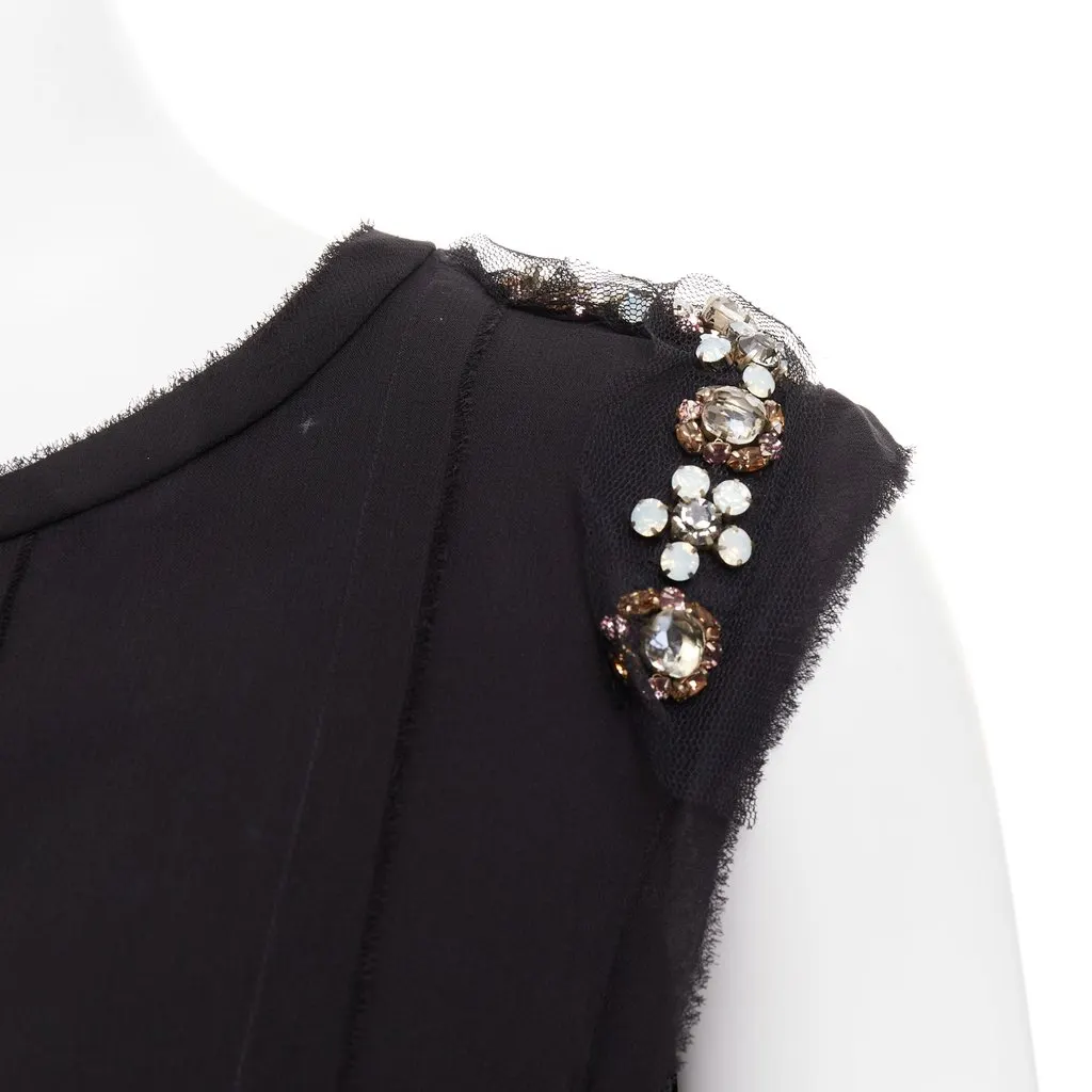 Lanvin Black Polyester Dress Black Polyester Very good - Back View