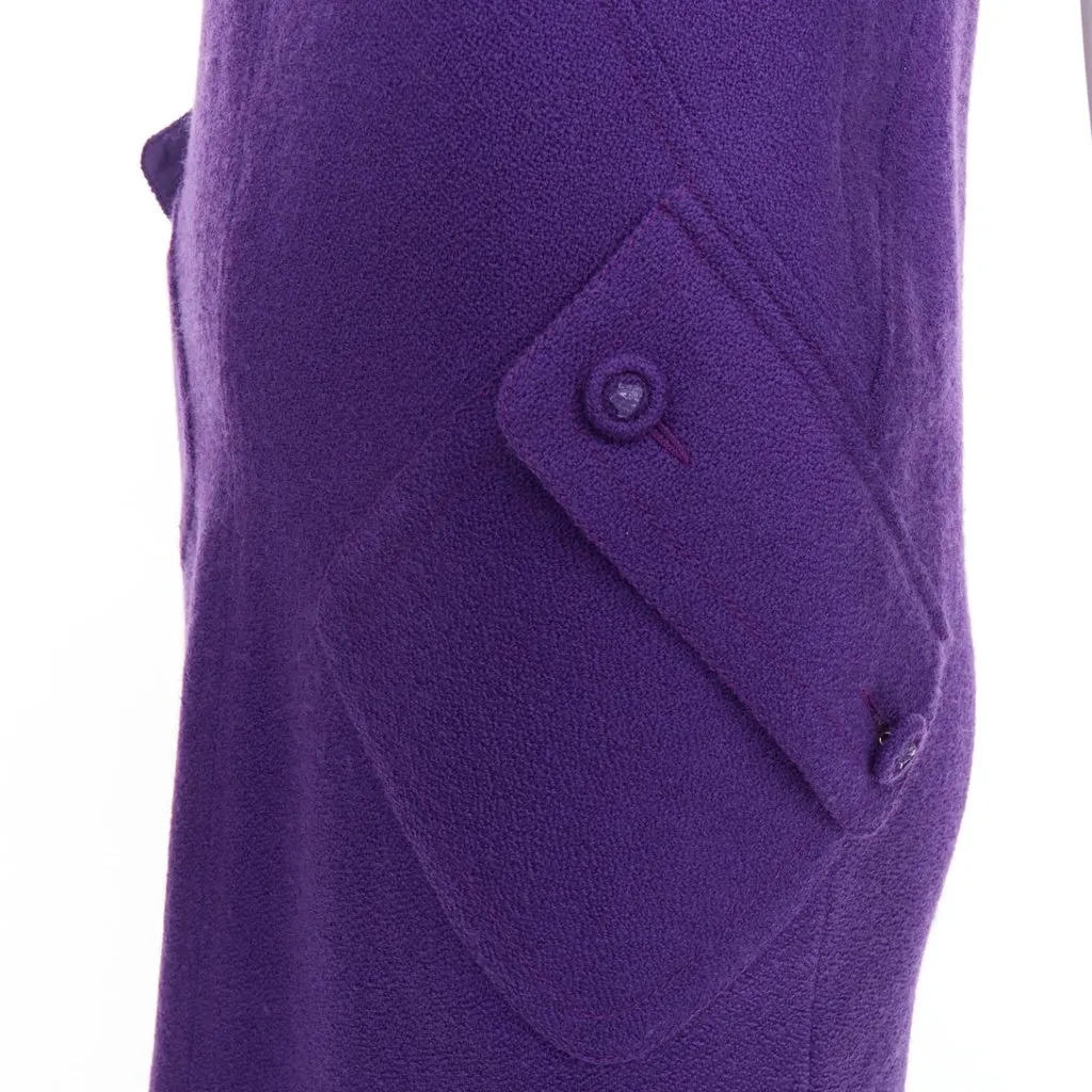 Versace Purple Wool Dress Purple Wool Very good - Back View