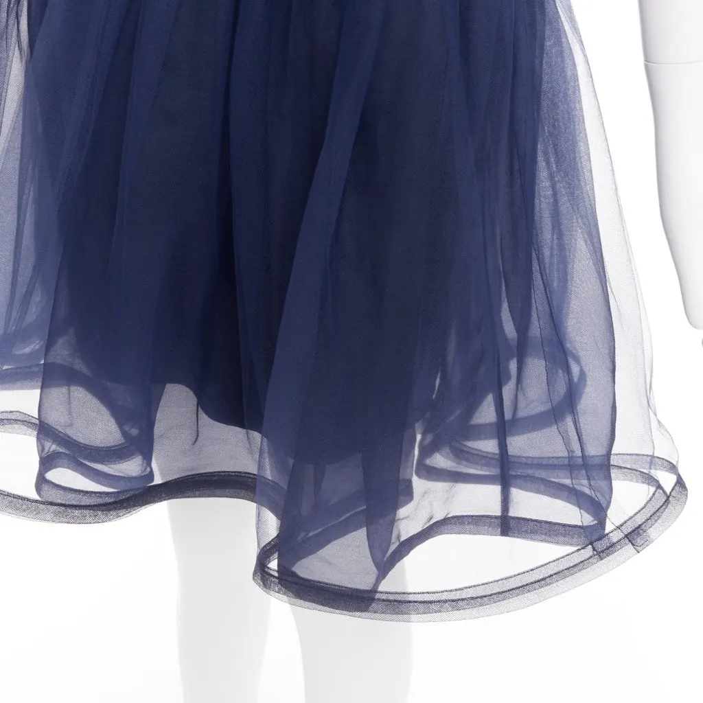 Alice & Olivia Landi Gathered Navy Polyamide Very good - Back View