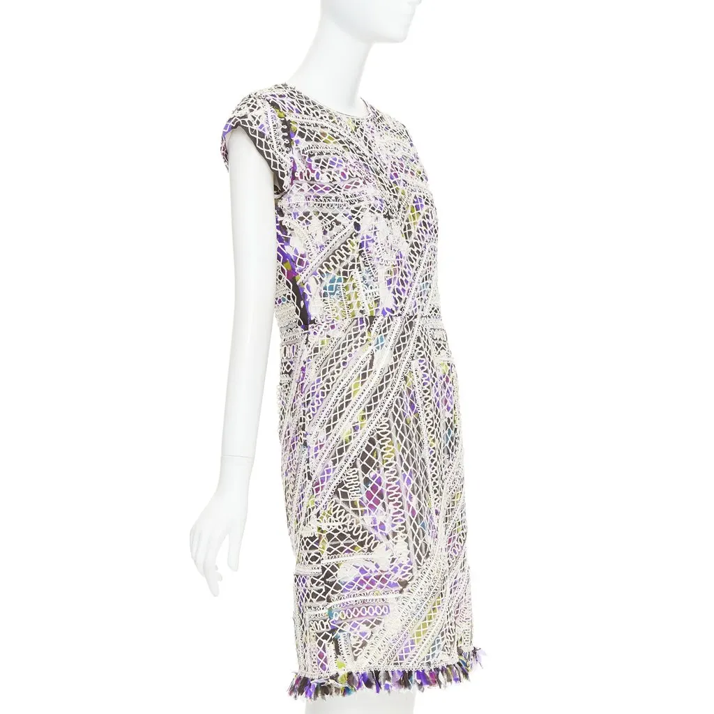 Oscar de la Renta White Silk Dress White Silk Very good - Inside View