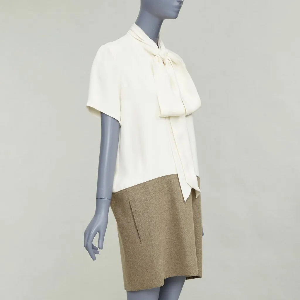 Celine Ecru Silk Dress Beige Silk Very good - Inside View