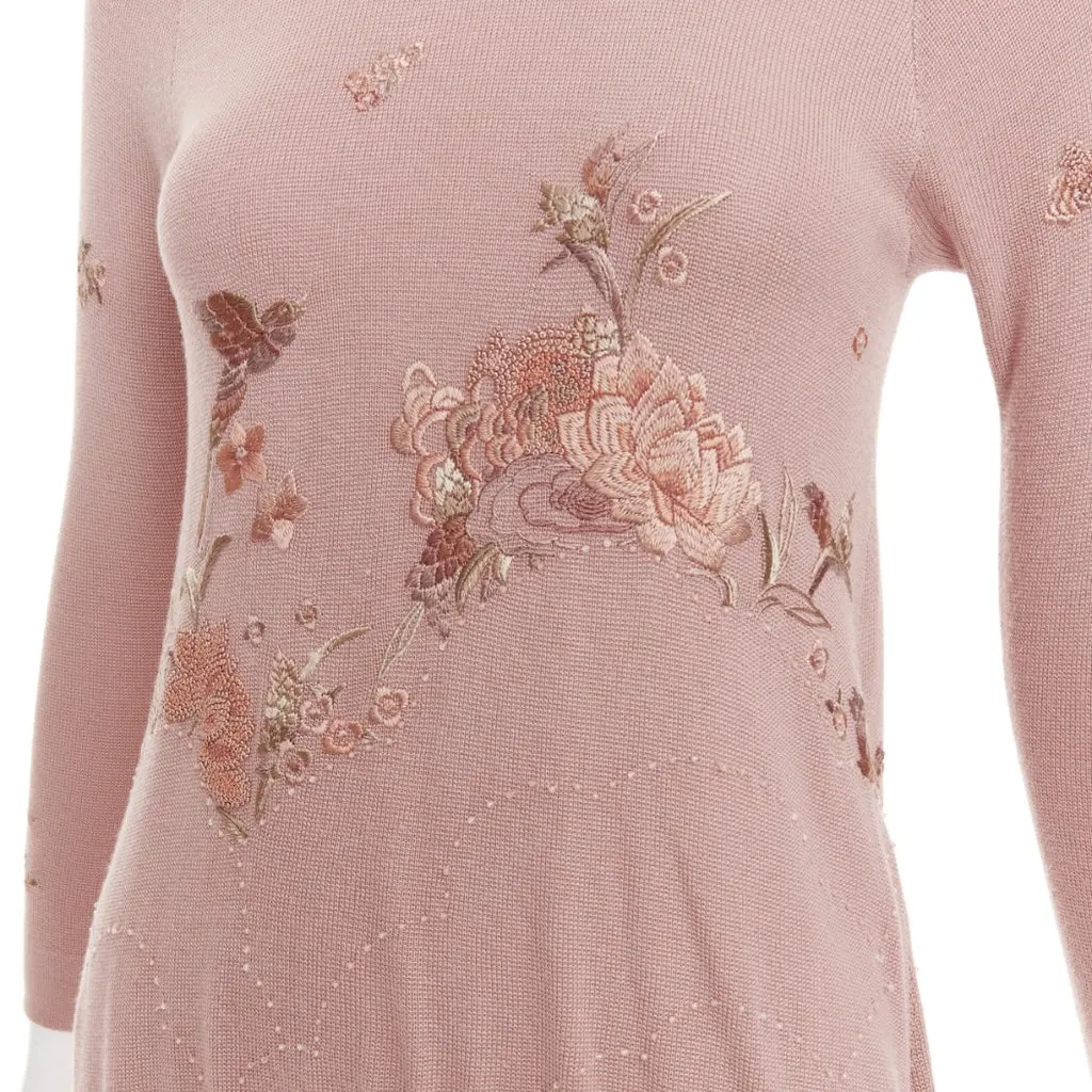 Shiatzy Chen Pink Polyester Dress Pink Polyester Good - Back View