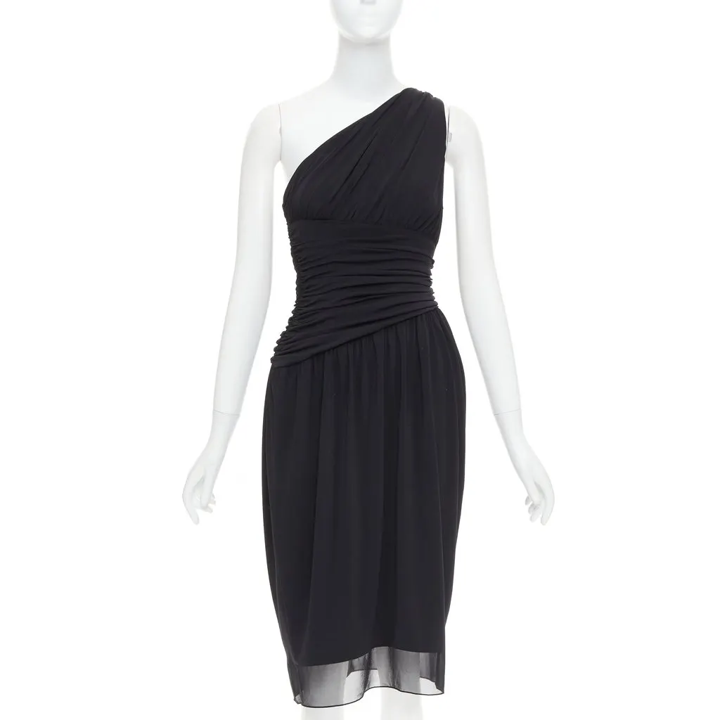 Vera Wang Black Polyester Dress Black Polyester Very good - Front View