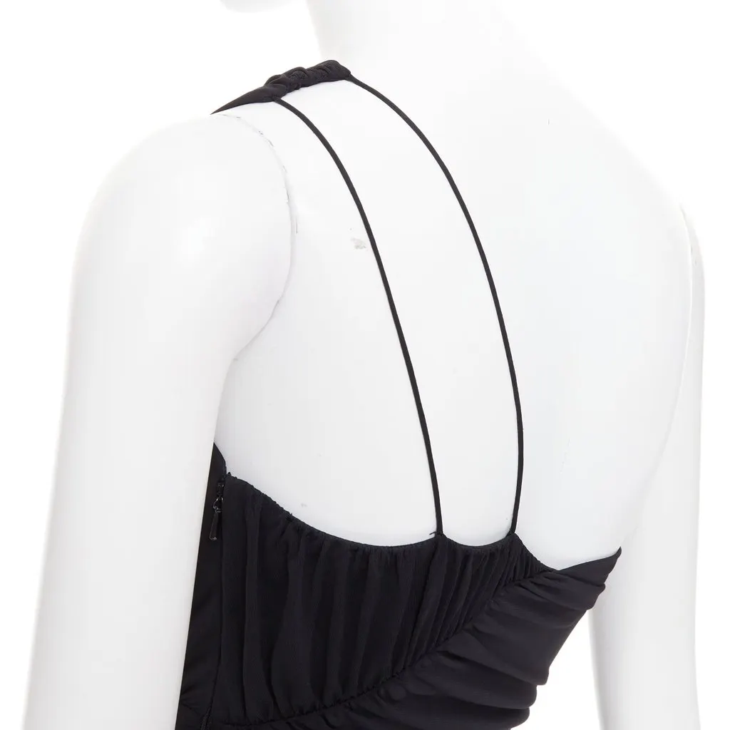 Vera Wang Black Polyester Dress Black Polyester Very good - Back View