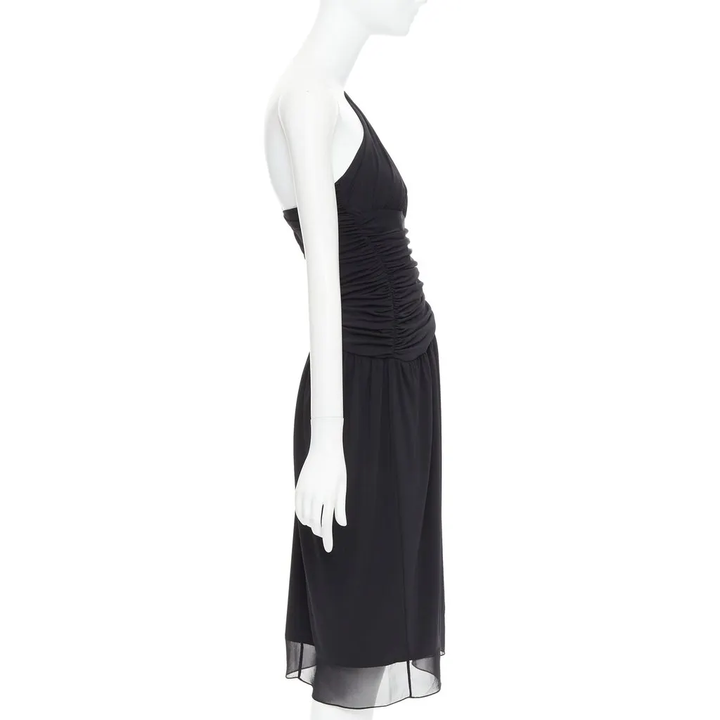 Vera Wang Black Polyester Dress Black Polyester Very good - Model View
