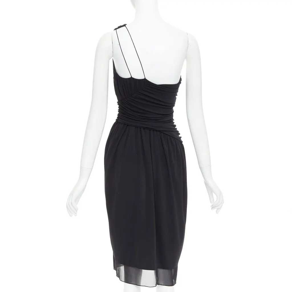 Vera Wang Black Polyester Dress Black Polyester Very good - Box View