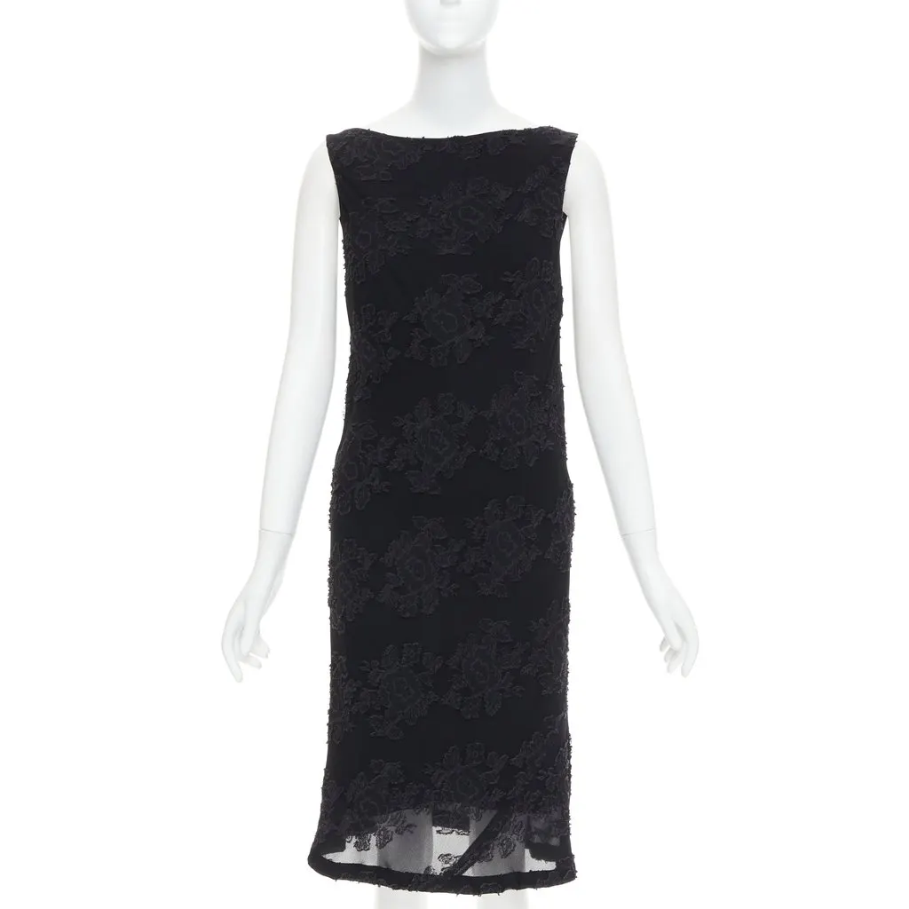 Jil Sander Black Dress Black Very good - Front View