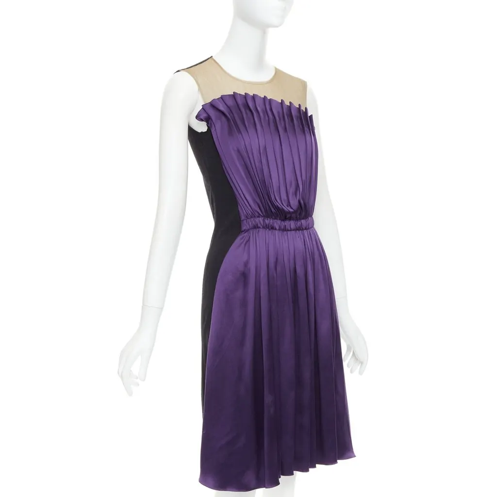 Lanvin Purple Silk Dress Purple Silk Very good - Inside View