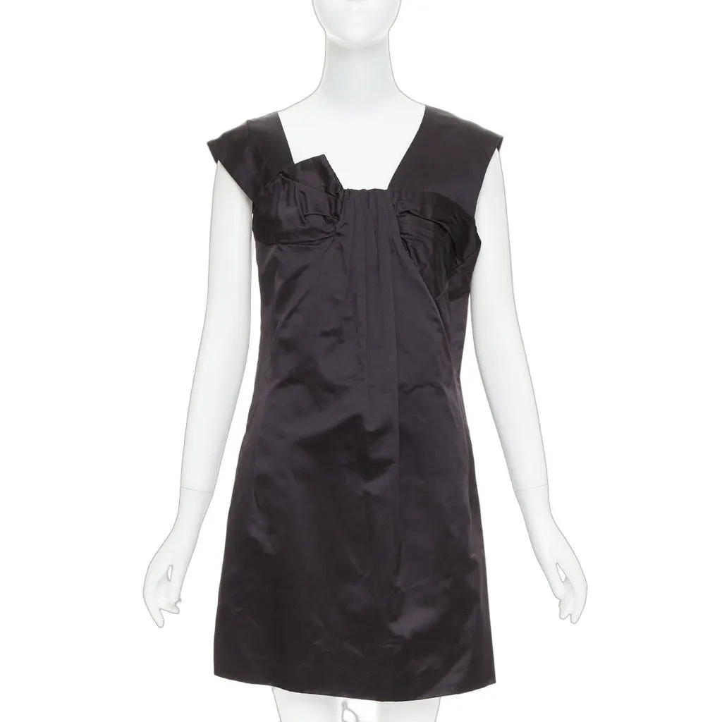 Miu Miu Black Silk Dress Black Silk Very good - Front View
