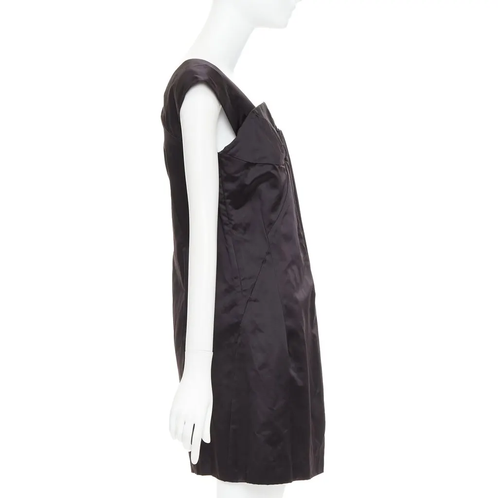 Miu Miu Black Silk Dress Black Silk Very good - Model View