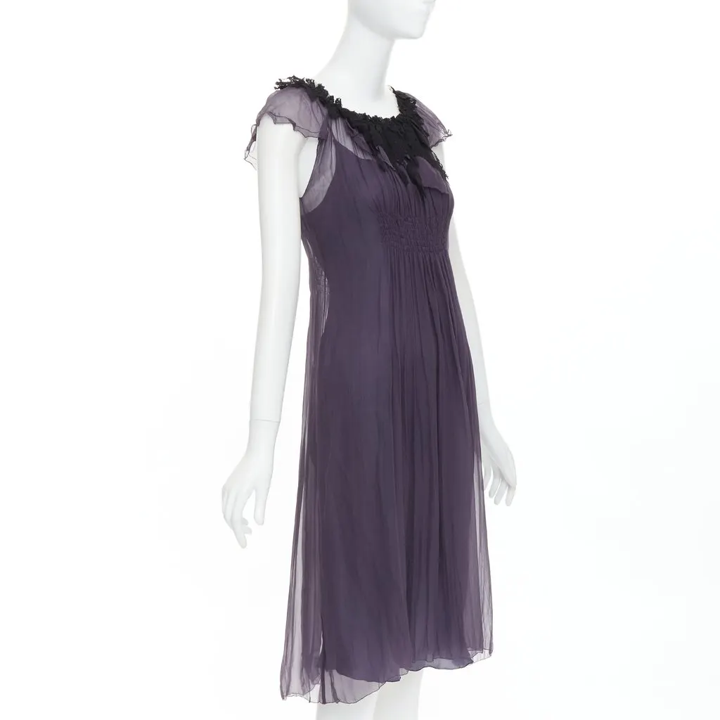 Lanvin Purple Silk Dress Purple Silk Very good - Inside View