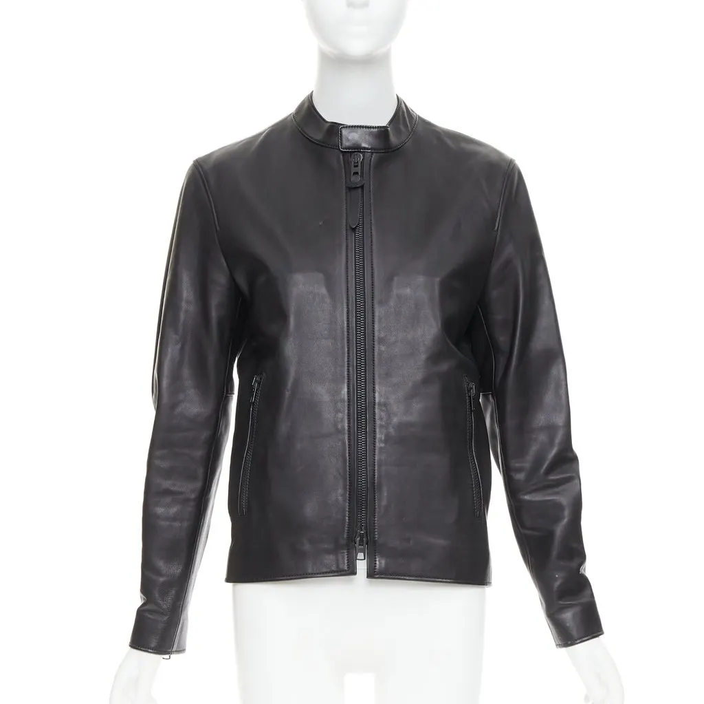 Coach Black Leather Leather Jacket Black Leather Good - Front View
