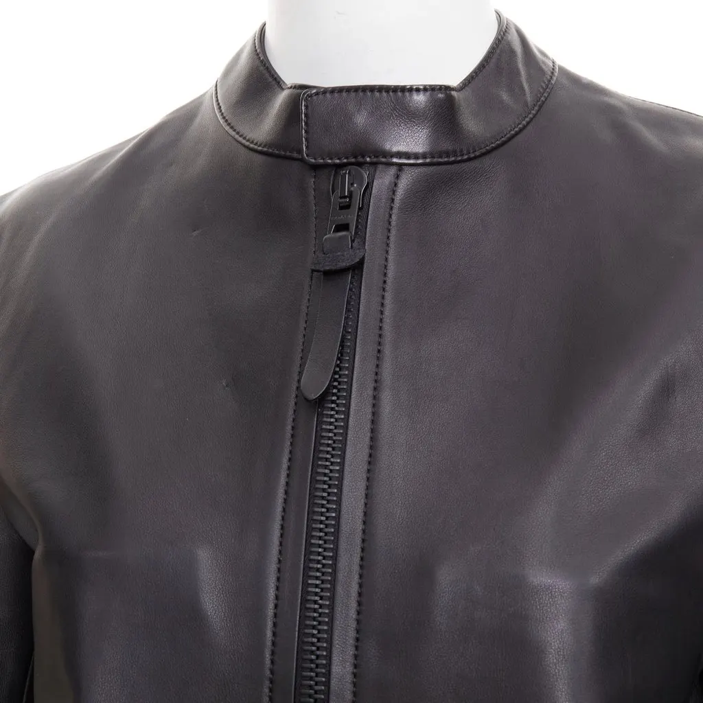 Coach Black Leather Leather Jacket Black Leather Good - Back View