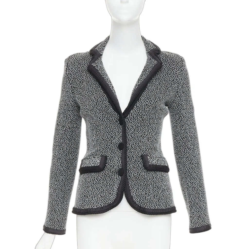 Emporio Armani Black Viscose Jacket Black Viscose Very good - Front View
