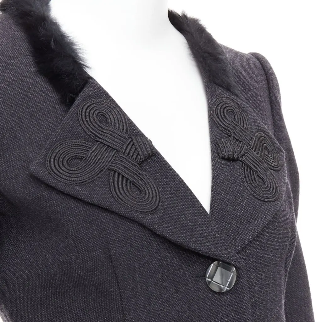 Emporio Armani Grey Wool Jacket Grey Wool Very good - Back View