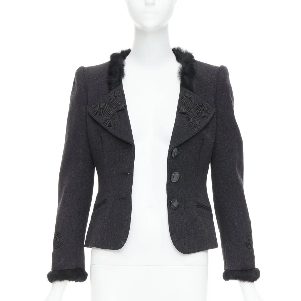 Emporio Armani Grey Wool Jacket Grey Wool Very good - Inside View