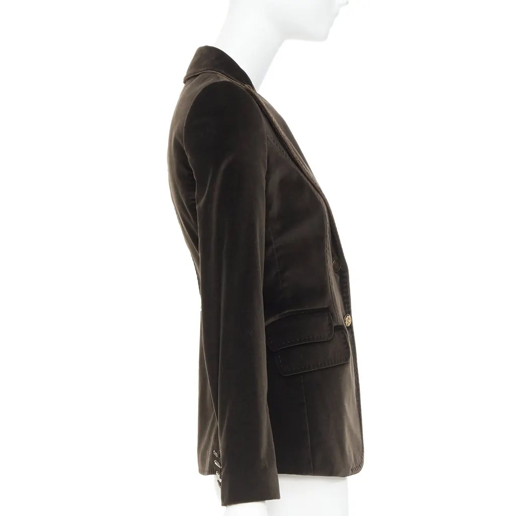Dolce & Gabbana Brown Velvet Jacket Brown Velvet Very good - Box View