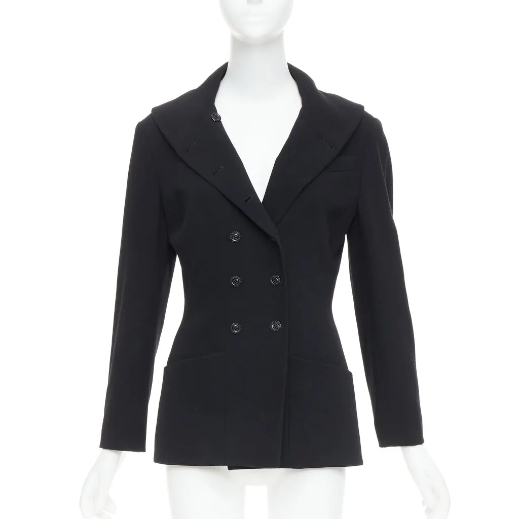 Karl Lagerfeld Black Wool Jacket Black Wool Very good - Front View