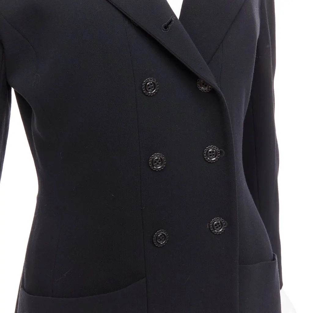 Karl Lagerfeld Black Wool Jacket Black Wool Very good - Back View