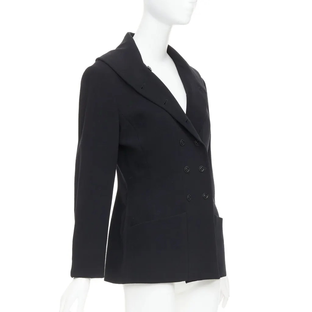 Karl Lagerfeld Black Wool Jacket Black Wool Very good - Model View