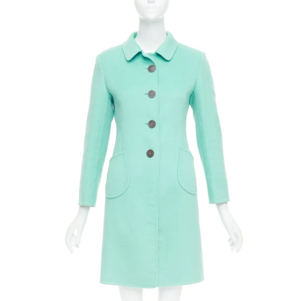 Jil Sander Blue Polyester Coat Blue Polyester Very good - Front View