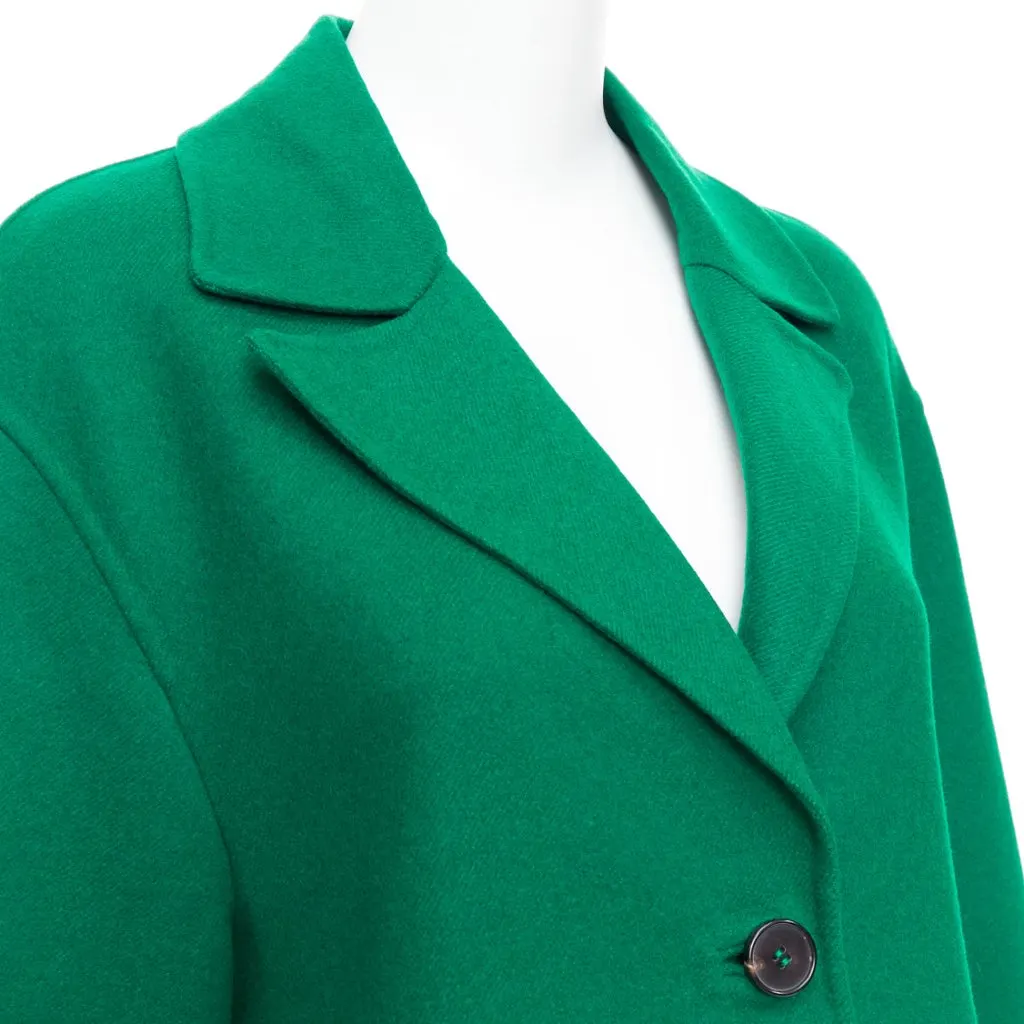 Valentino Green Wool Coat Green Wool Very good - Back View