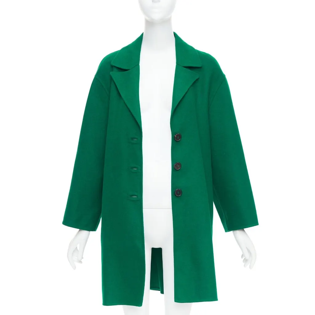 Valentino Green Wool Coat Green Wool Very good - Inside View