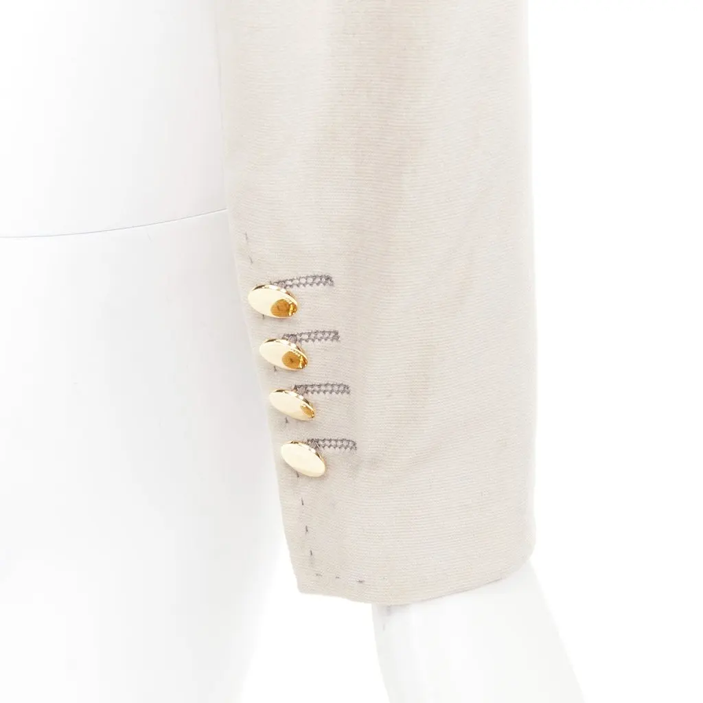 Dolce & Gabbana Beige Cotton Jacket Beige Cotton Good - Back View