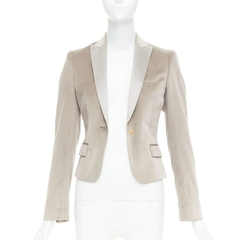 Dolce & Gabbana Beige Cotton Jacket Beige Cotton Good - Inside View