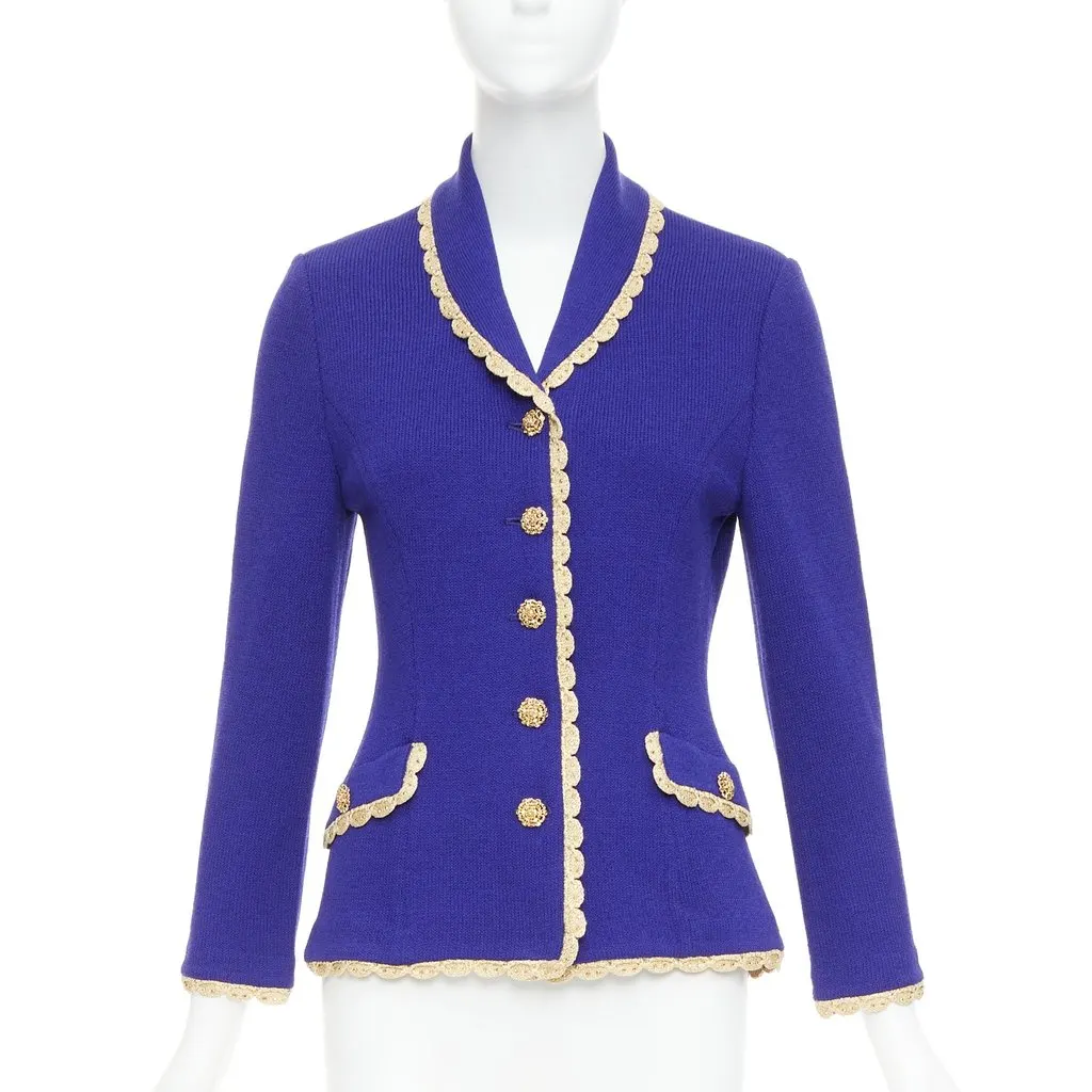 ST JOHN Blue Polyester Jacket Blue Polyester Very good - Inside View